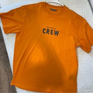 Balenciaga man orange t shirt